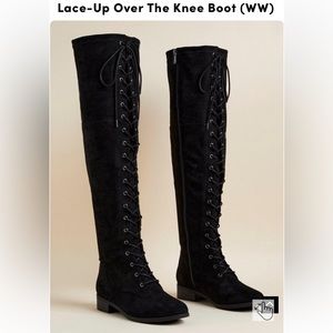 Torrid lace up over the knee boots